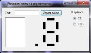 Převedení Textu na segmentovku - náhled