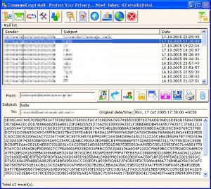 CommuniCrypt Mail - náhled