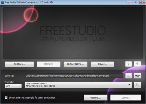 Free Audio to Flash Converter - náhled