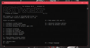 DFX Tweaker - náhled