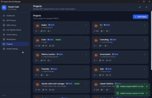 Claude Code Tool Manager - náhled