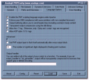 AnalogX PHPConfig - náhled