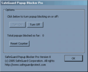SafeGuard Pop-up Blocker Pro Free Edition - náhled