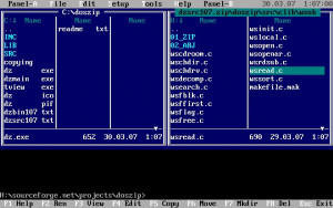The Doszip Commander - náhled