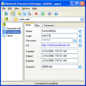 Network Password Manager - náhled