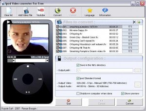 Free Ipod video converter - náhled
