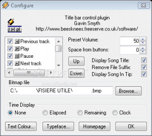 Winamp title bar control - náhled