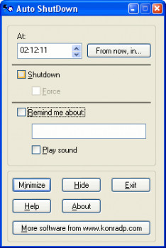 Auto Shutdown - náhled