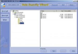 Data Security Wizard - náhled