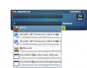 Quick Launch - náhled