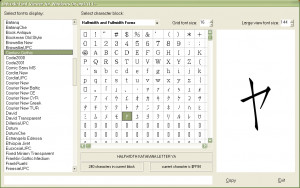 Unicode Font Viewer - náhled