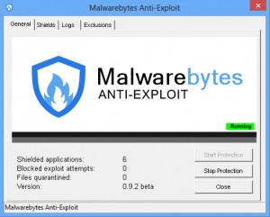 Malwarebytes Anti-Exploit - náhled