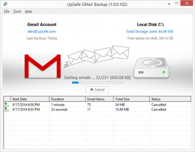 upsafe gmail