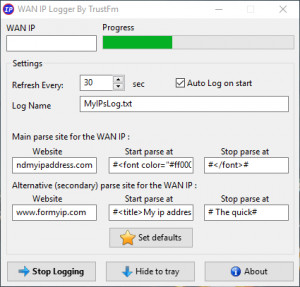 WAN IP Logger - náhled