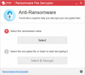 Trend Micro Ransomware File Decryptor  - náhled