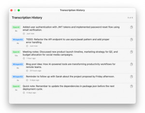 VoiceScribe - náhled