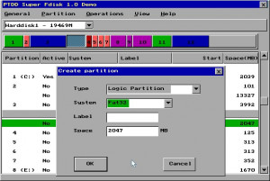 Super Fdisk - náhled
