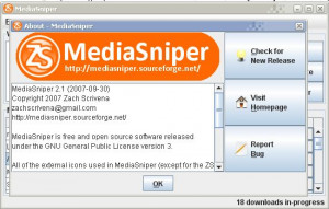 MediaSniper - náhled