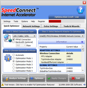SpeedConnect Internet Accelerator - náhled