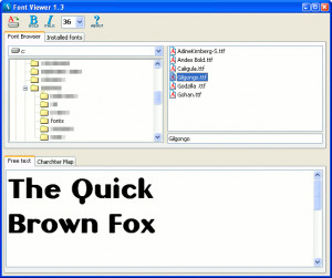 FontViewer - náhled