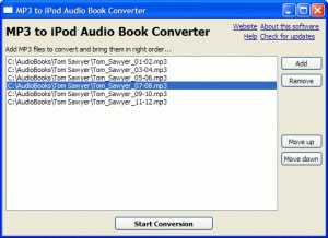 MP3 to iPod Audio Book Converter - náhled