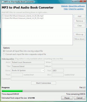MP3 to iPod Audio Book Converter - náhled
