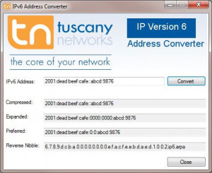 IPv6 Address Converter - náhled
