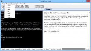 Fusion HTML Editor - náhled