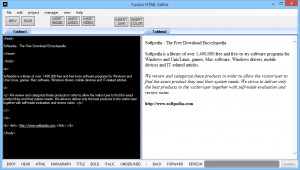 Fusion HTML Editor - náhled
