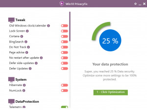 Win10PrivacyFix - náhled
