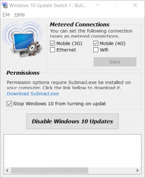 Windows 10 Update Switch - náhled