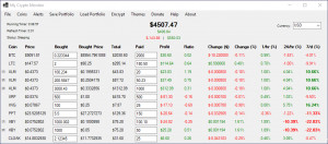 My Crypto Monitor - náhled