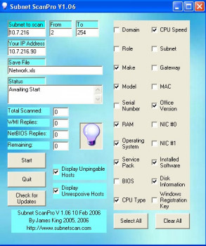 Subnet ScanPro - náhled