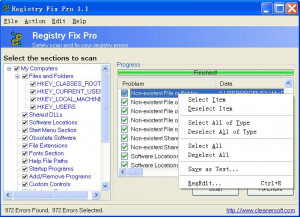 Registry Fix Pro - náhled