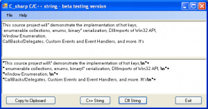 C_sharp C/C++ String Creator - náhled