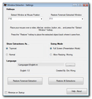 Window Extractor - náhled