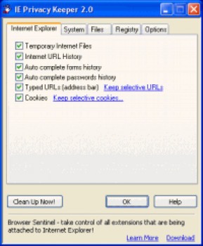 IE Privacy Keeper - náhled