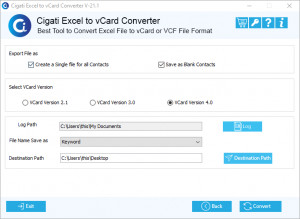 Cigati Excel to vCard Converter - náhled