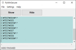 PyWinSecure - náhled