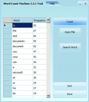 Word Count Machine - náhled