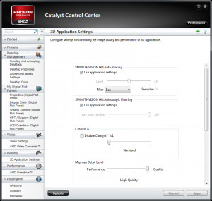 AMD Catalyst - náhled