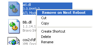 Remove on Reboot Shell Extension - náhled