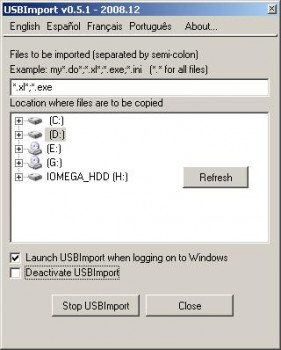USBImport - náhled