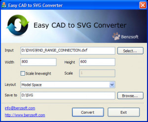 Easy CAD to SVG Converter - náhled