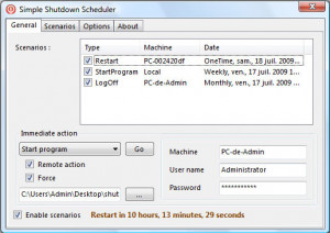 Simple Shutdown Scheduler  - náhled