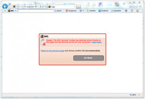 AVG Secure Search - náhled