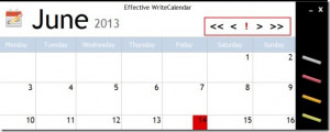 Effective WriteCalendar - náhled