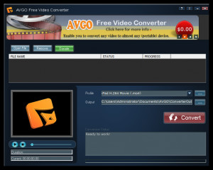 AVGO Free Video Converter - náhled