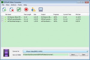 ESFSoft Video Converter - náhled