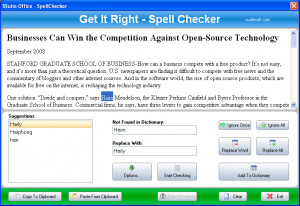 SSuite Office Spell Checker - náhled